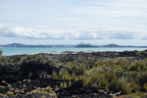 Rangitoto szigetéről ennyi látszik Aucklandből